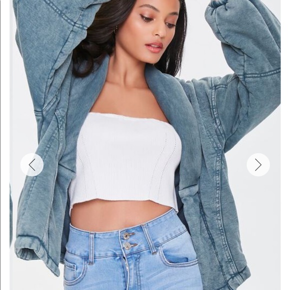 Jacket coat mineral wash blue womens - Picture 2 of 9